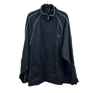 Rocawear Mens Jacket‎ Full Zip Mock Neck Lined Pockets Black Size XXL